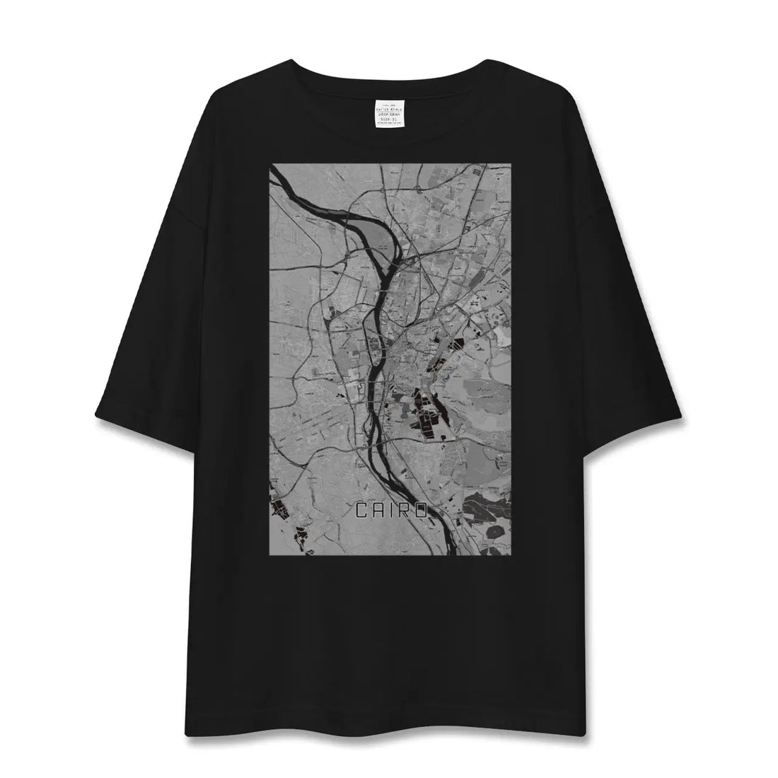 【カイロ(エジプト)】地図柄ビッグシルエットTシャツ