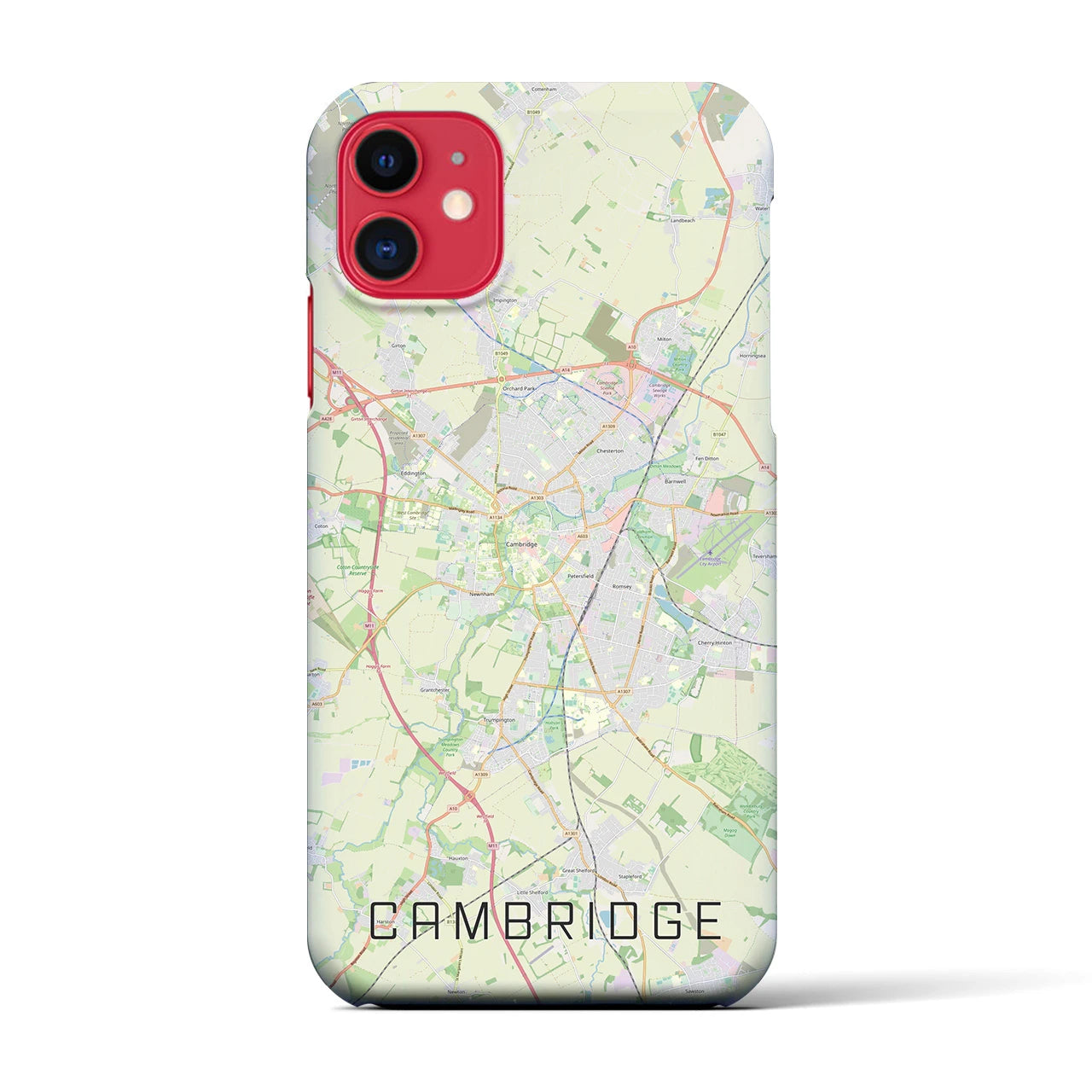 【ケンブリッジ】地図柄iPhoneケース（バックカバータイプ・ナチュラル）iPhone 11 用