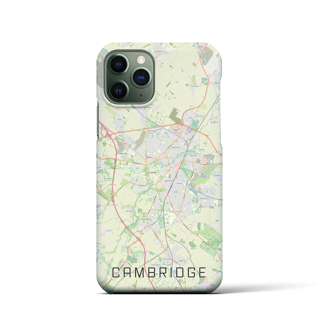 【ケンブリッジ】地図柄iPhoneケース（バックカバータイプ・ナチュラル）iPhone 11 Pro 用