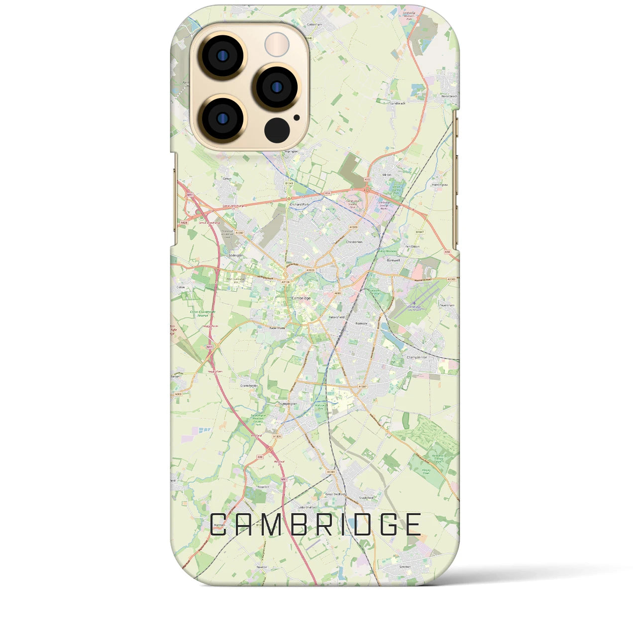 【ケンブリッジ】地図柄iPhoneケース（バックカバータイプ・ナチュラル）iPhone 12 Pro Max 用