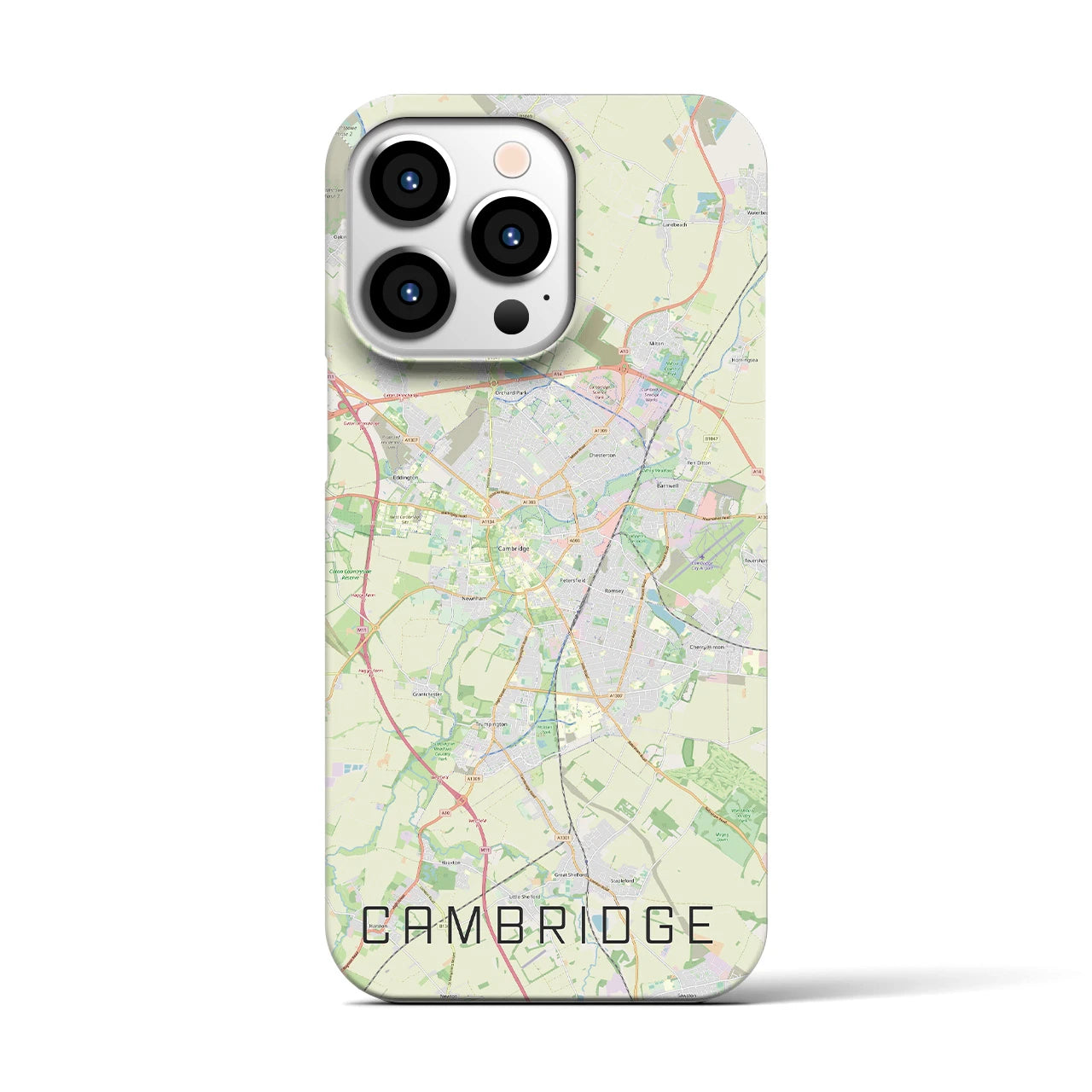 【ケンブリッジ】地図柄iPhoneケース（バックカバータイプ・ナチュラル）iPhone 13 Pro 用