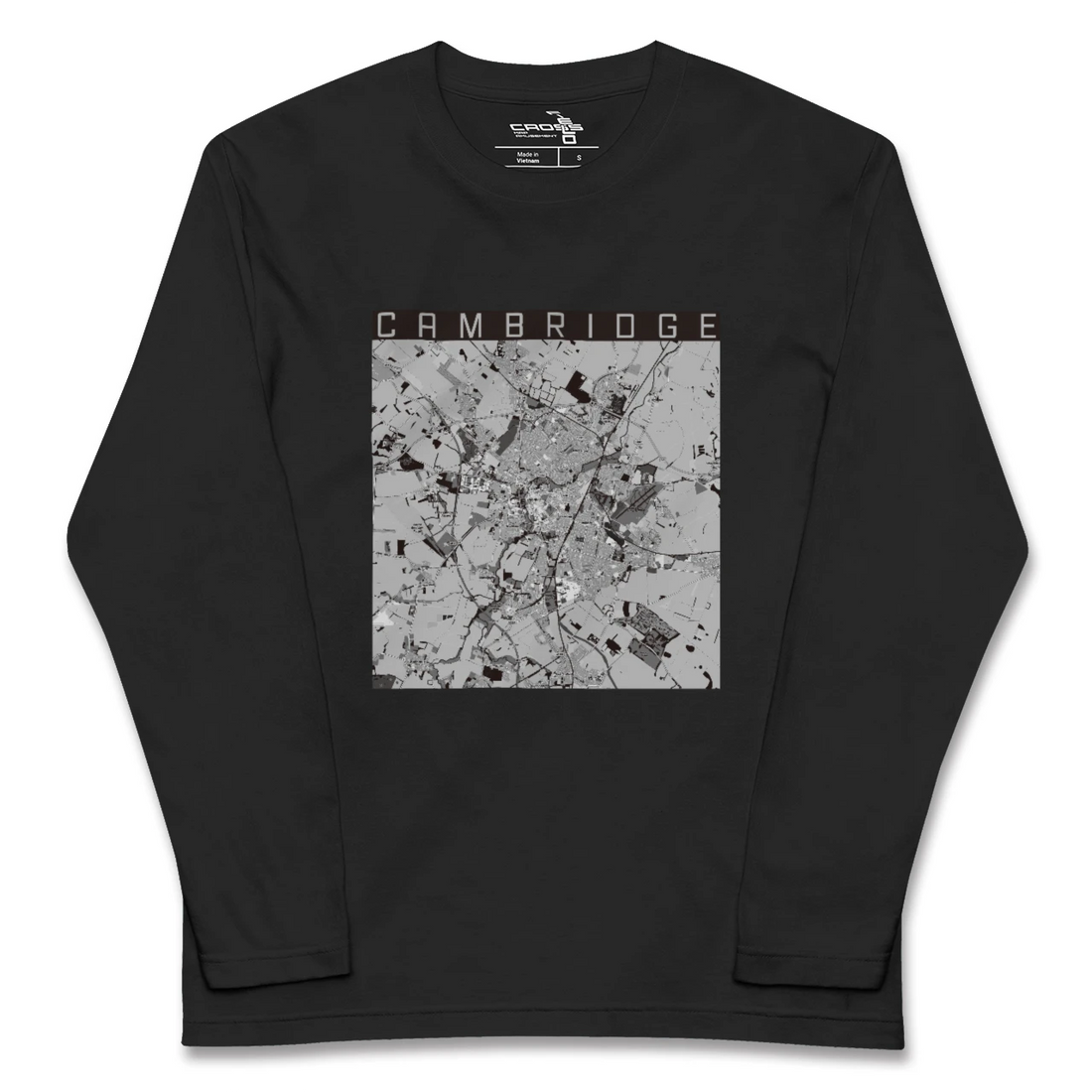【ケンブリッジ(イギリス)】地図柄ロングスリーブTシャツ