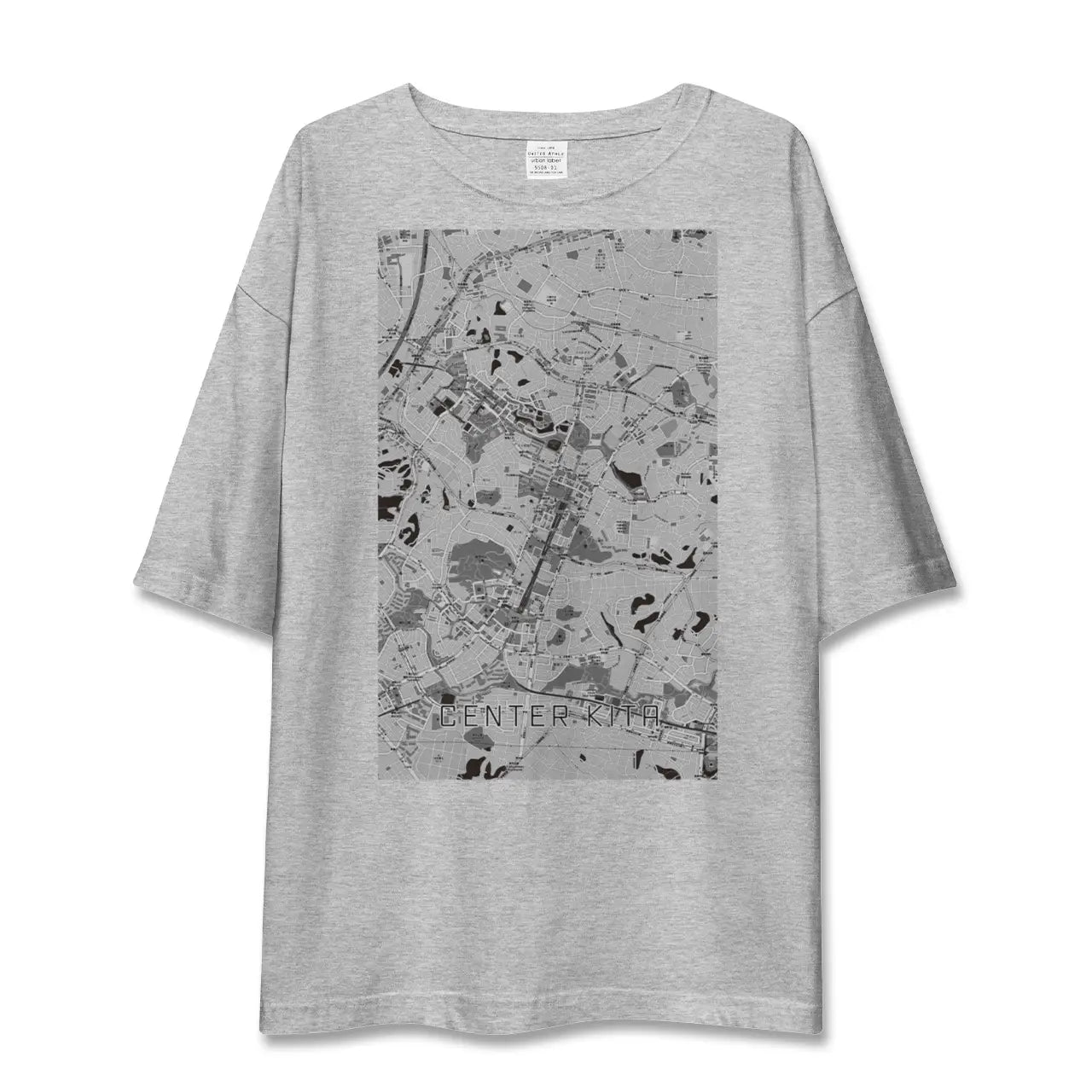 【センター北（神奈川県）】地図柄ビッグシルエットTシャツ