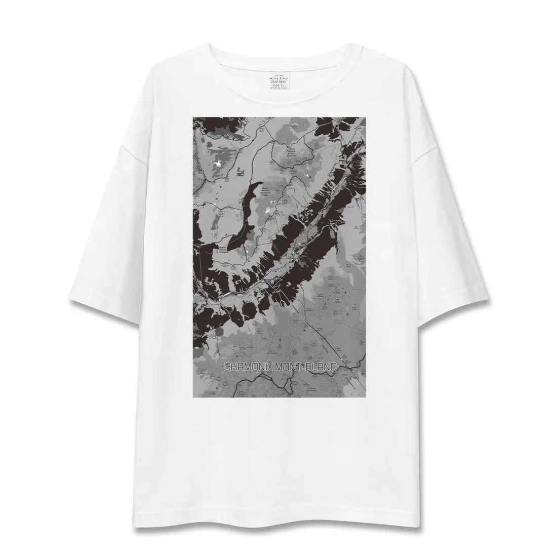【シャモニー(フランス)】地図柄ビッグシルエットTシャツ