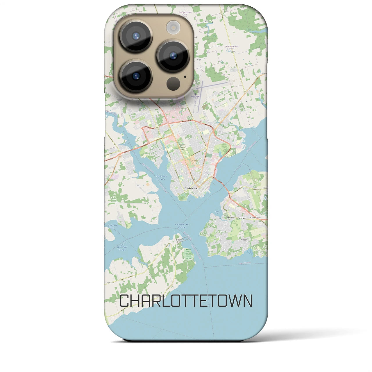 【シャーロットタウン】地図柄iPhoneケース（バックカバータイプ・ナチュラル）iPhone 14 Pro Max 用