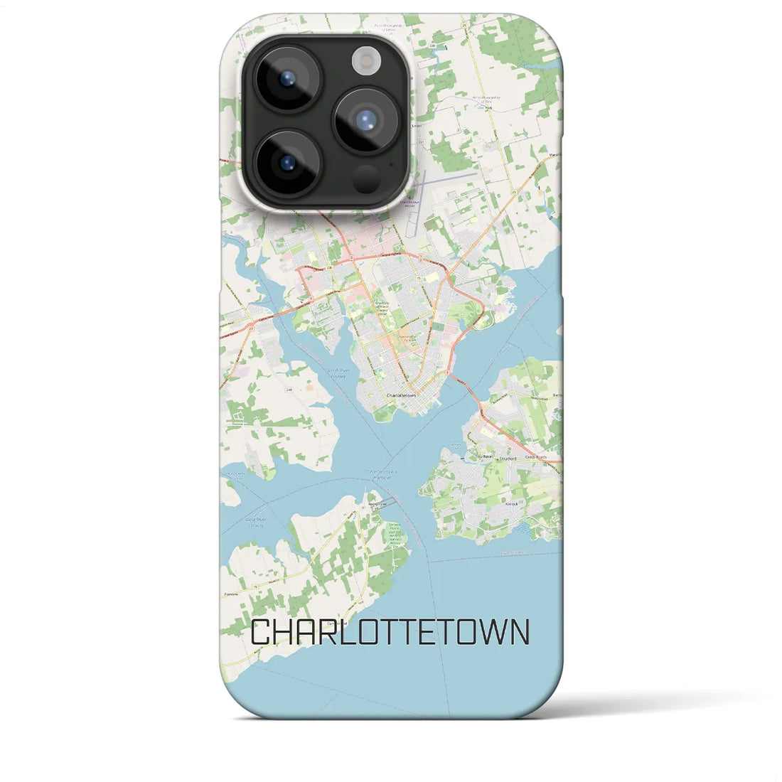 【シャーロットタウン】地図柄iPhoneケース（バックカバータイプ・ナチュラル）iPhone 15 Pro Max 用