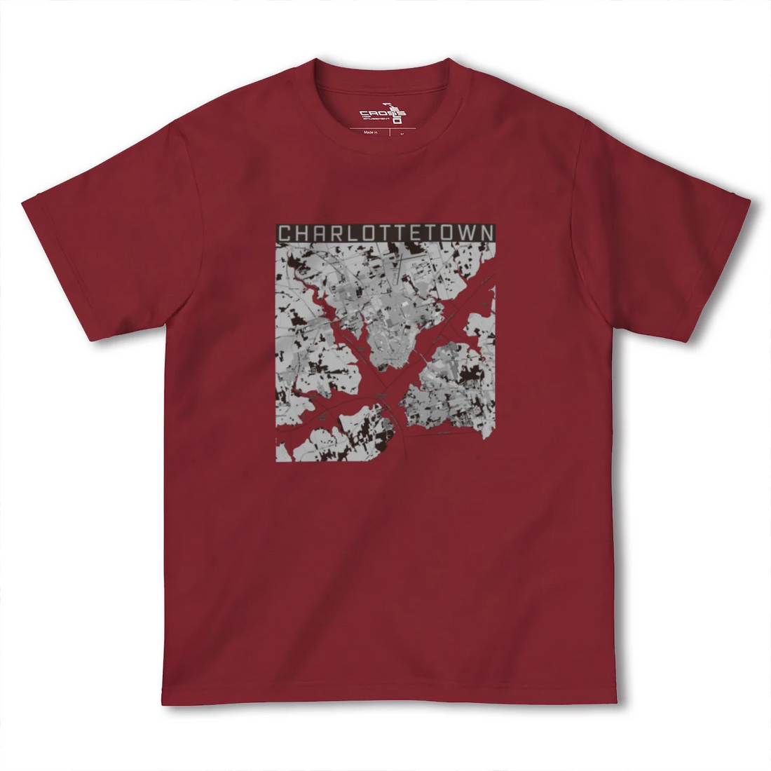 【シャーロットタウン(カナダ)】地図柄ヘビーウェイトTシャツ