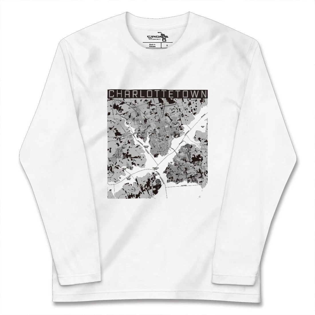 【シャーロットタウン(カナダ)】地図柄ロングスリーブTシャツ