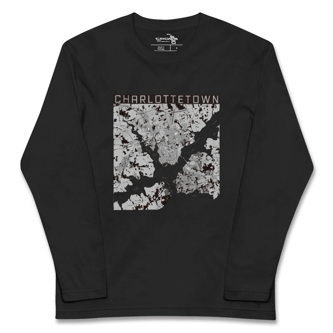 【シャーロットタウン(カナダ)】地図柄ロングスリーブTシャツ