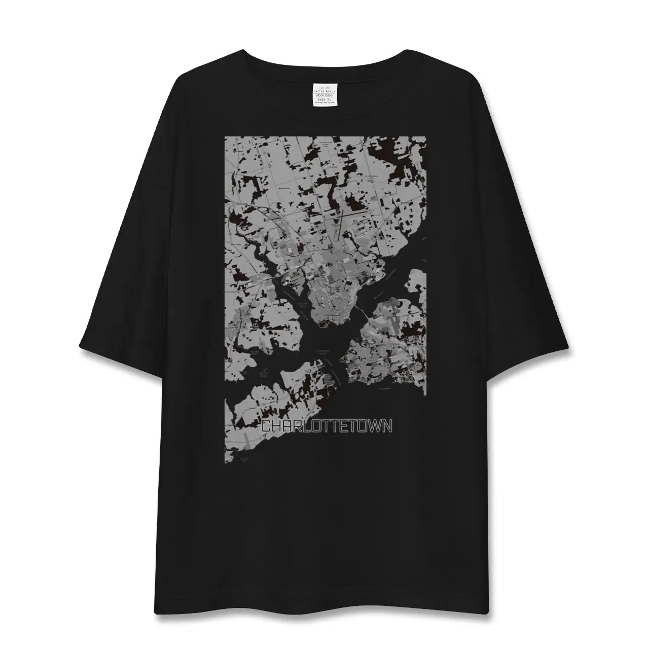 【シャーロットタウン（カナダ）】地図柄ビッグシルエットTシャツ