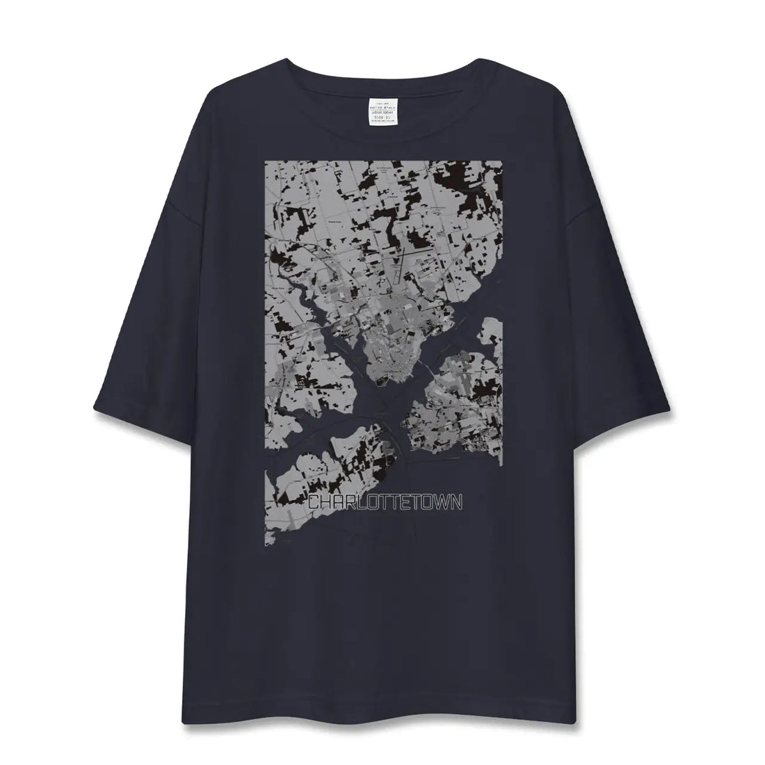 【シャーロットタウン(カナダ)】地図柄ビッグシルエットTシャツ
