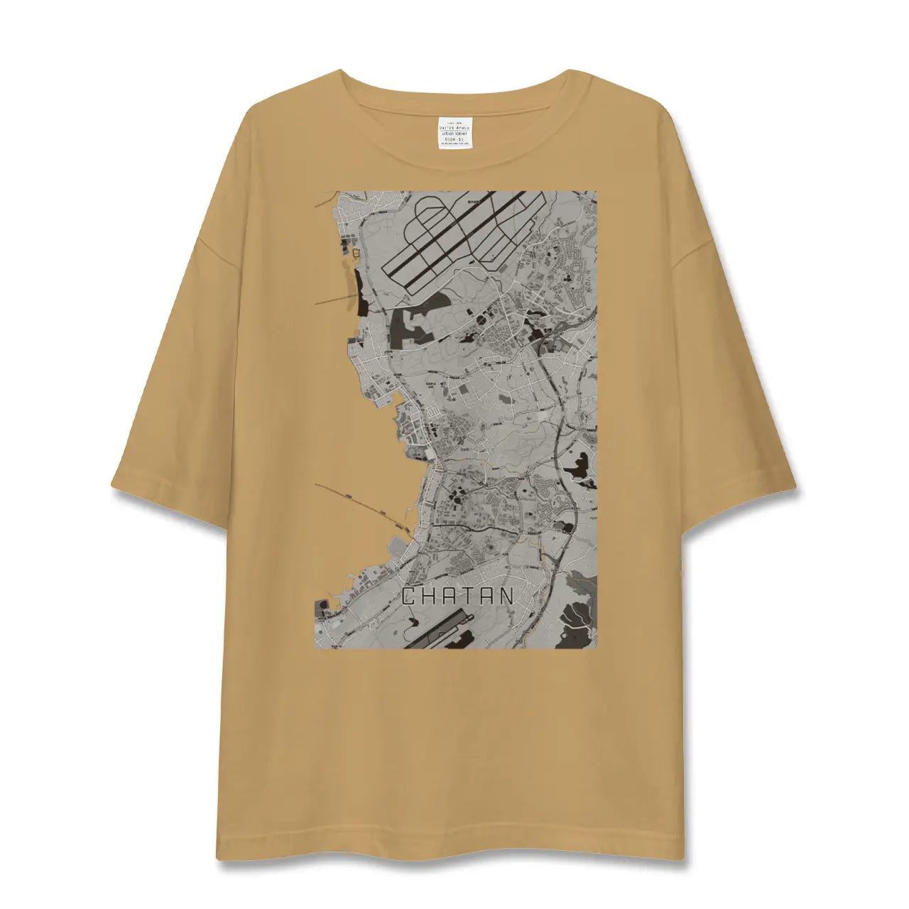 【北谷（沖縄県）】地図柄ビッグシルエットTシャツ