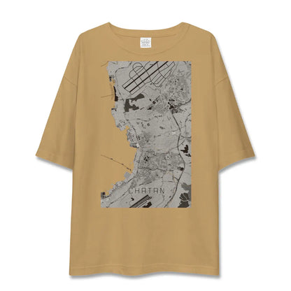 【北谷（沖縄県）】地図柄ビッグシルエットTシャツ