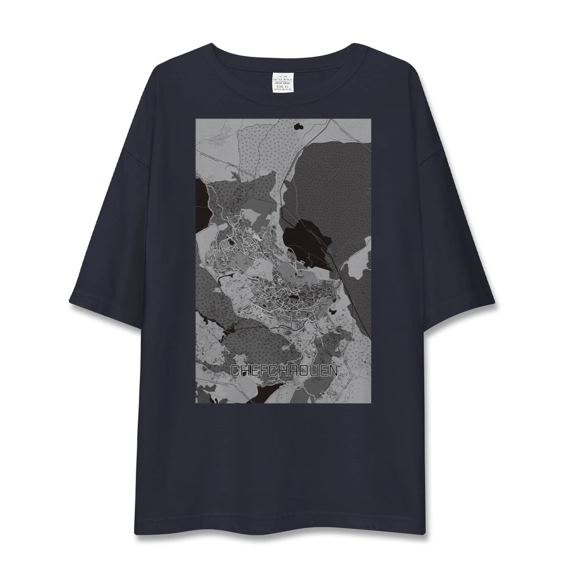 【シャウエン（モロッコ）】地図柄ビッグシルエットTシャツ