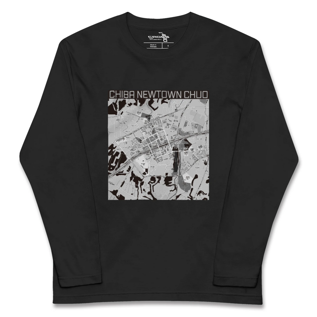 【千葉ニュータウン中央(千葉県)】地図柄ロングスリーブTシャツ