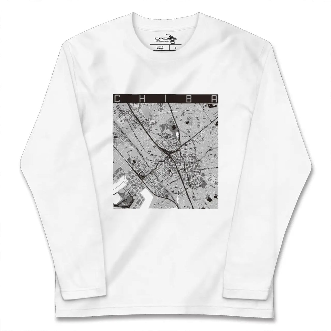 【千葉(千葉県)】地図柄ロングスリーブTシャツ