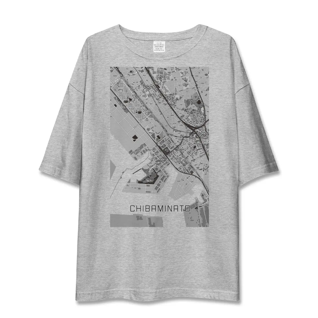【千葉みなと(千葉県)】地図柄ビッグシルエットTシャツ
