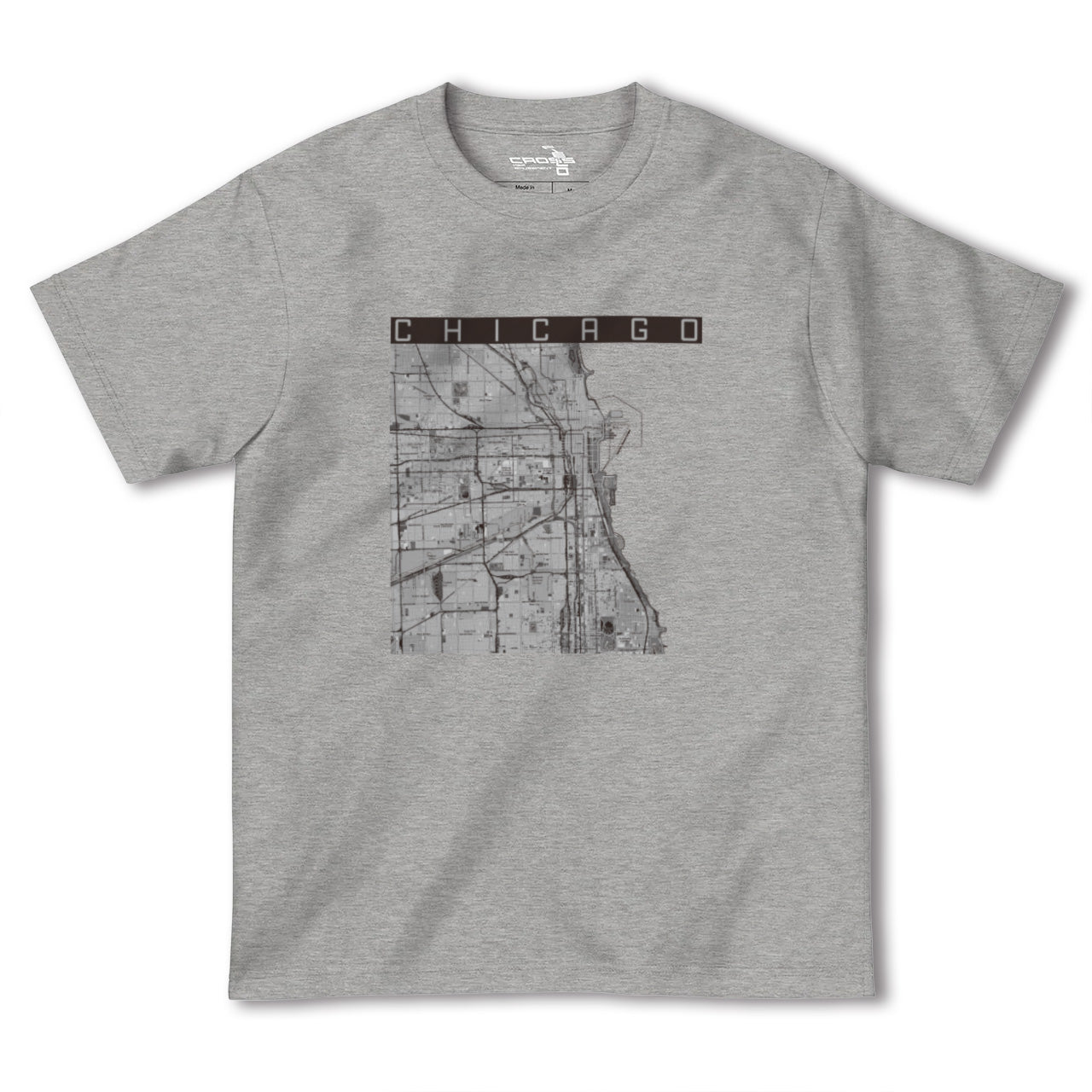 【シカゴ（アメリカ）】地図柄ヘビーウェイトTシャツ