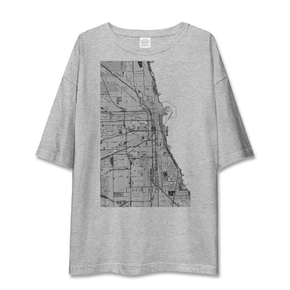 【シカゴ（アメリカ）】地図柄ビッグシルエットTシャツ