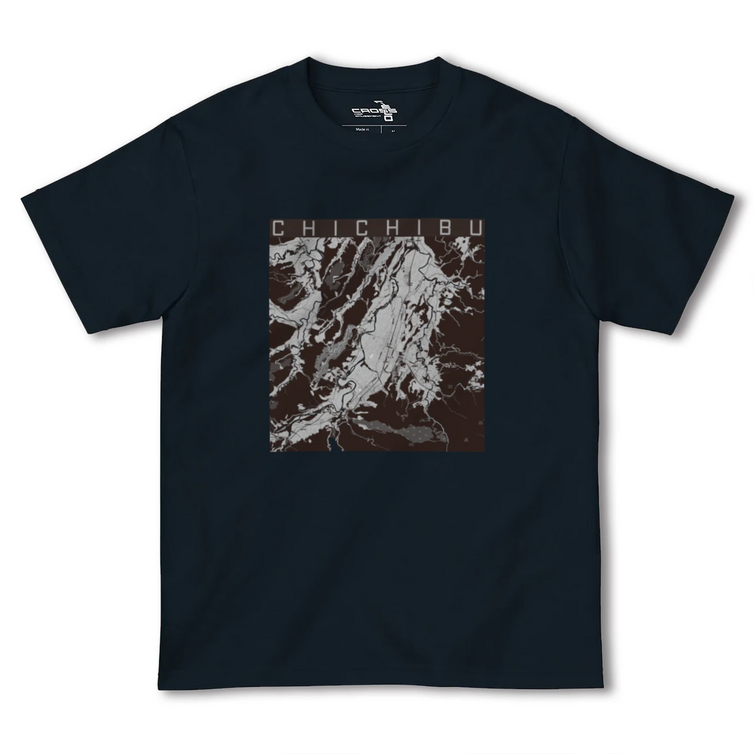 【秩父(埼玉県)】地図柄ヘビーウェイトTシャツ