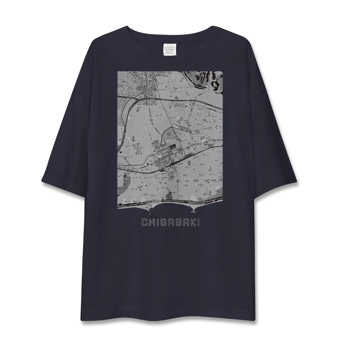 【茅ケ崎2（神奈川県）】地図柄ビッグシルエットTシャツ