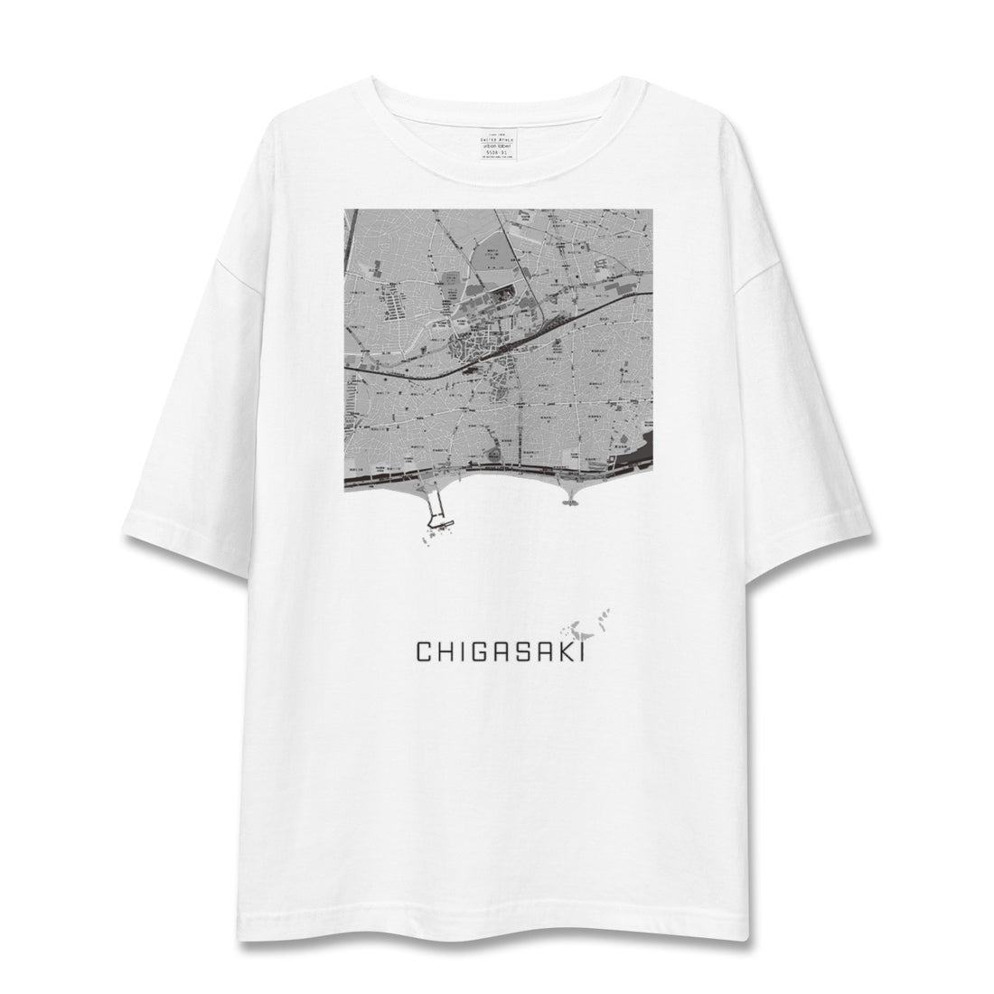 【茅ヶ崎（神奈川県）】地図柄ビッグシルエットTシャツ