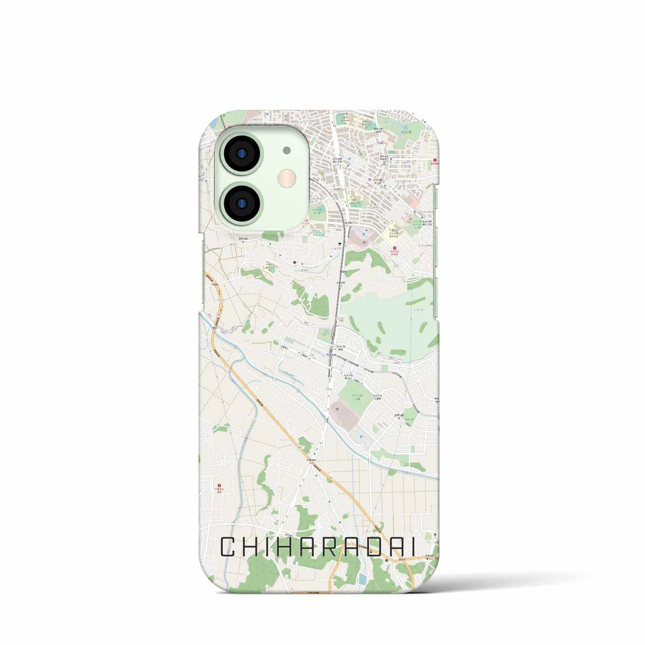 【ちはら台】地図柄iPhoneケース（バックカバータイプ・ナチュラル）iPhone 12 mini 用