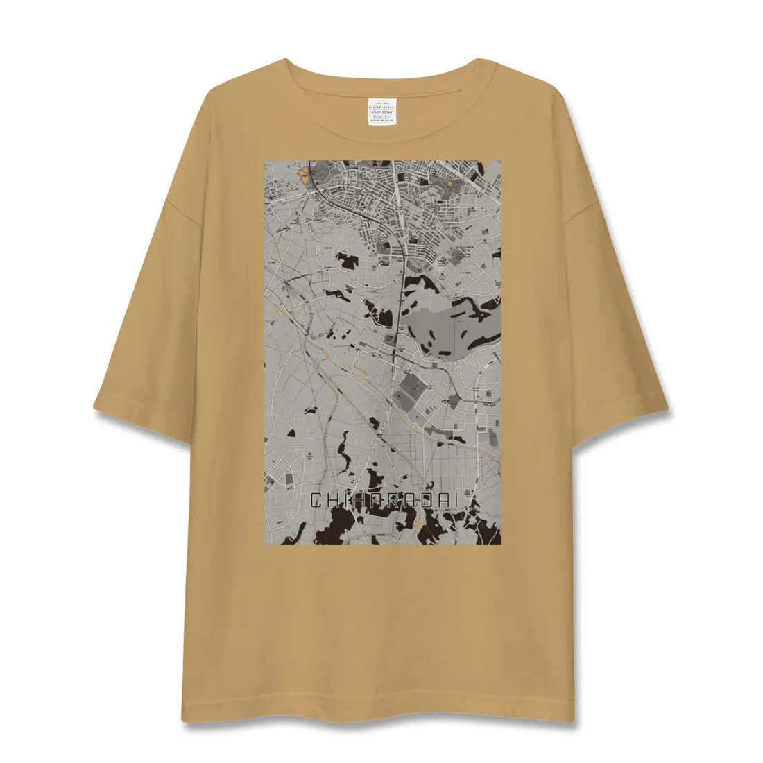 【ちはら台(千葉県)】地図柄ビッグシルエットTシャツ