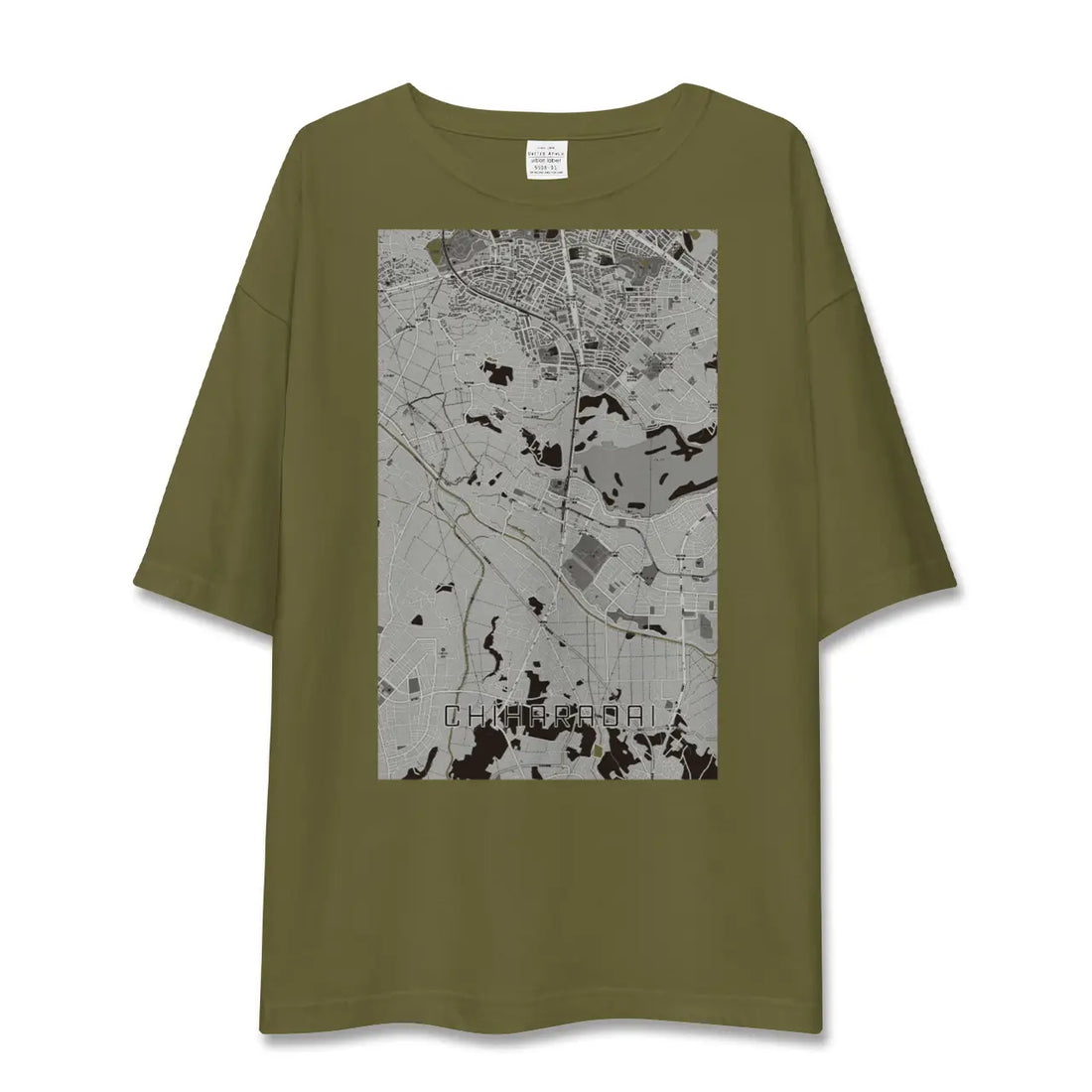 【ちはら台(千葉県)】地図柄ビッグシルエットTシャツ