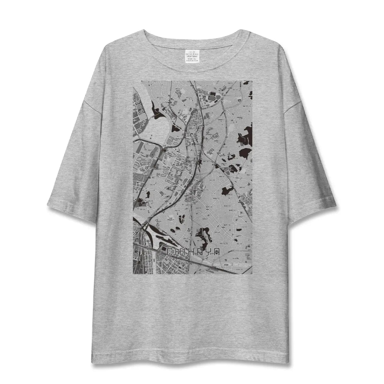【千早（福岡県）】地図柄ビッグシルエットTシャツ