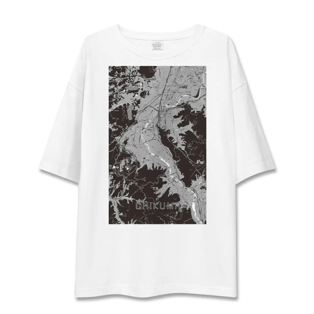 【千曲(長野県)】地図柄ビッグシルエットTシャツ