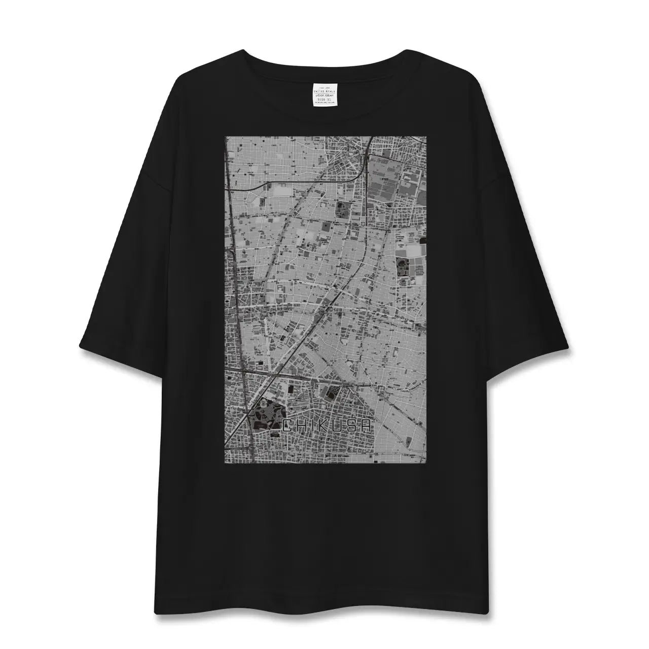 【千種（愛知県）】地図柄ビッグシルエットTシャツ