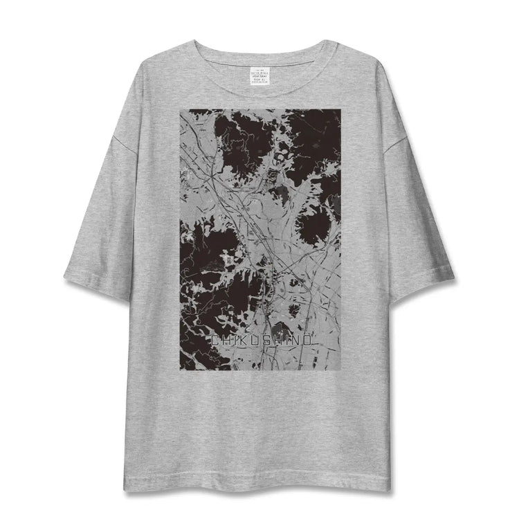 【筑紫野（福岡県）】地図柄ビッグシルエットTシャツ