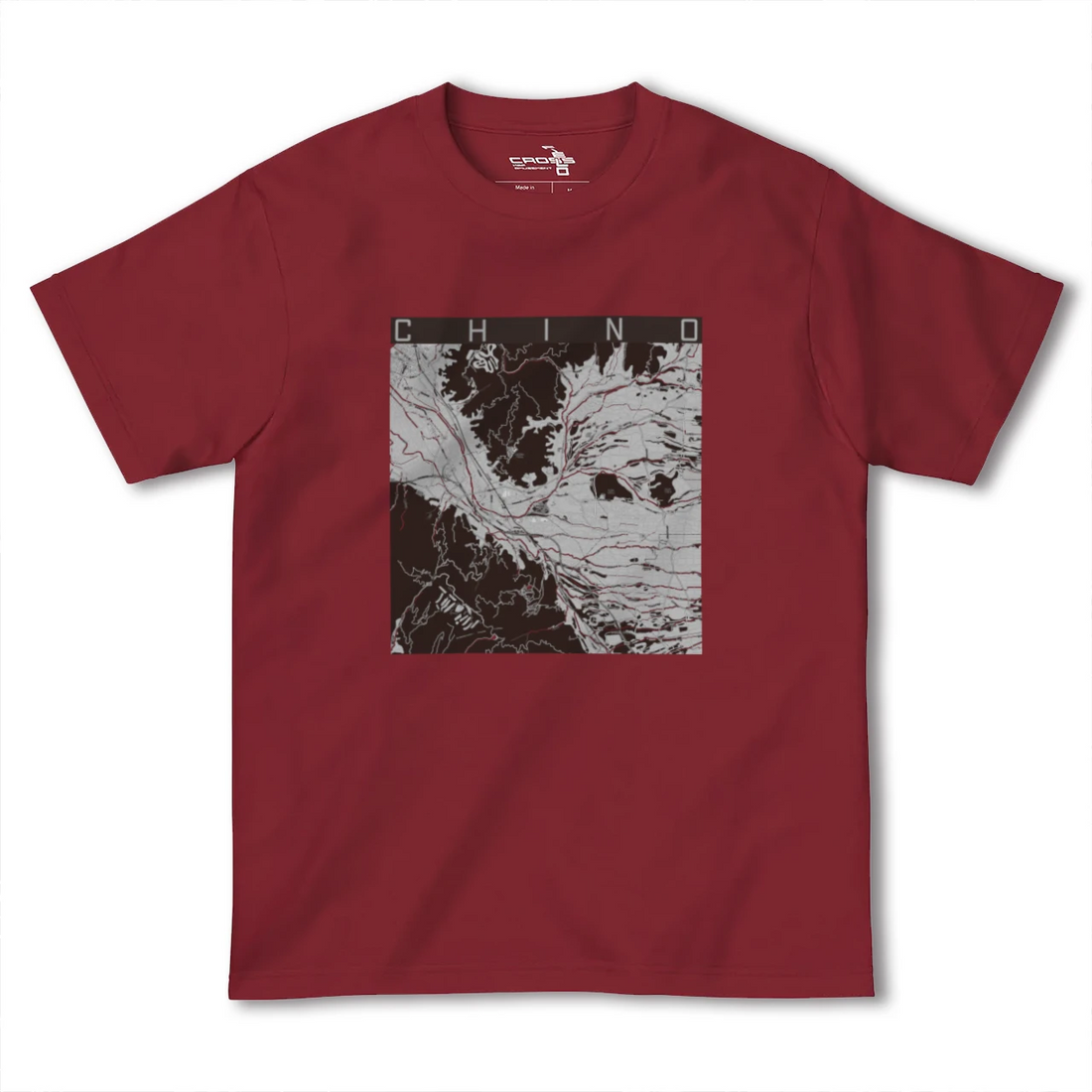 【茅野(長野県)】地図柄ヘビーウェイトTシャツ