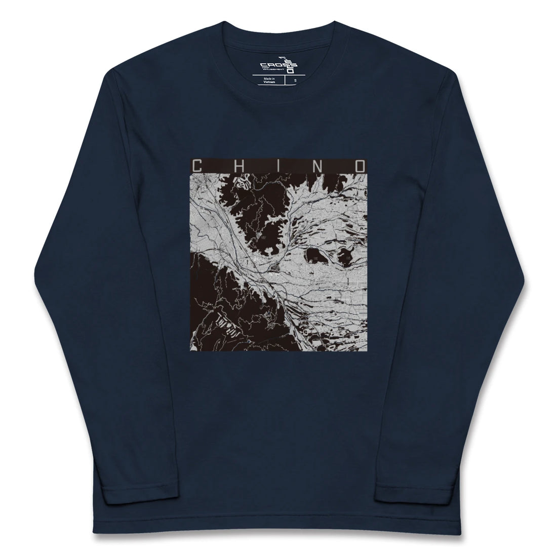 【茅野(長野県)】地図柄ロングスリーブTシャツ