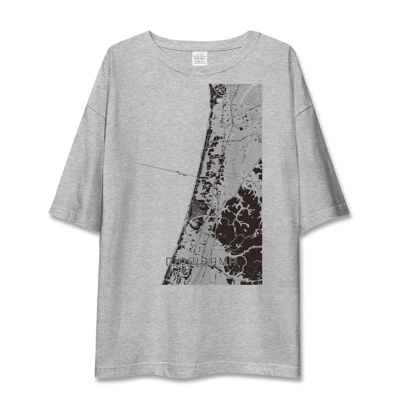 【千里浜（石川県）】地図柄ビッグシルエットTシャツ
