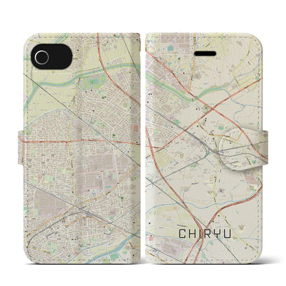 【知立（愛知県）】地図柄iPhoneケース（手帳タイプ）ナチュラル・iPhone SE（第3 / 第2世代） / 8 / 7 / 6s / 6 用