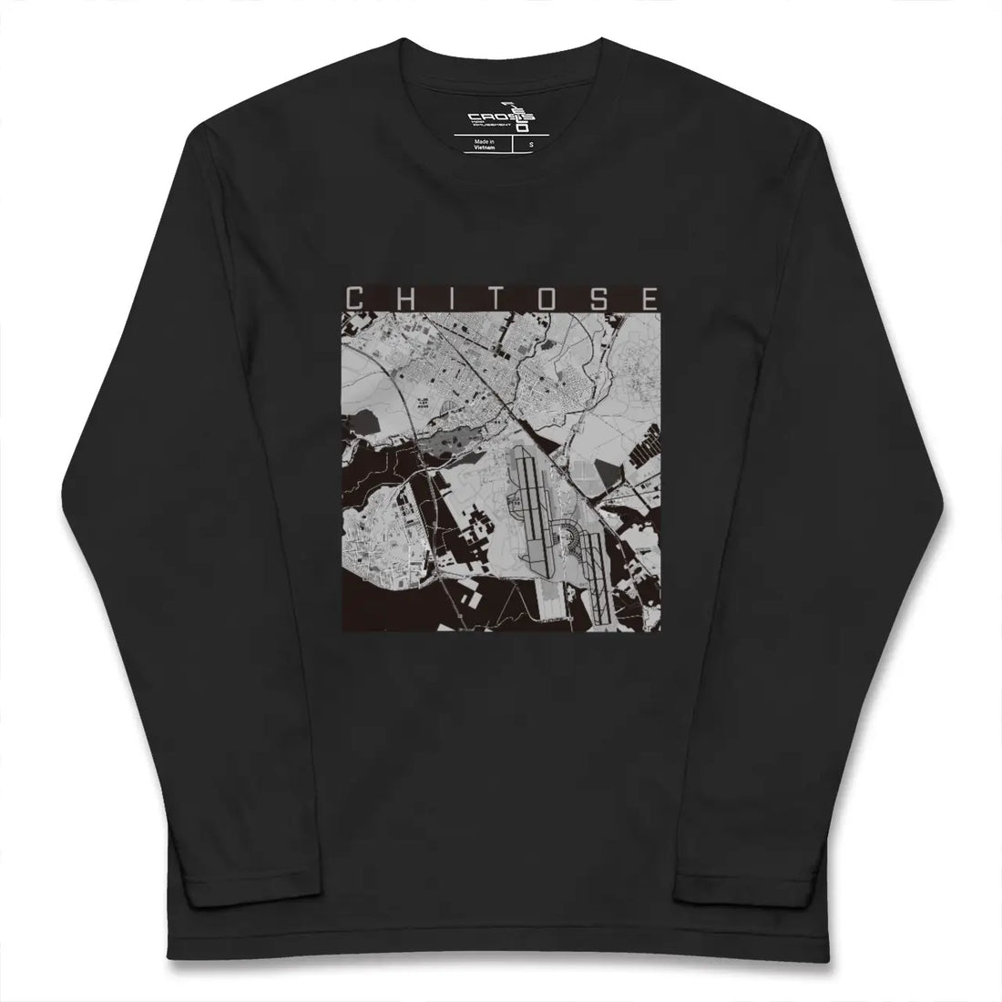 【千歳(北海道)】地図柄ロングスリーブTシャツ