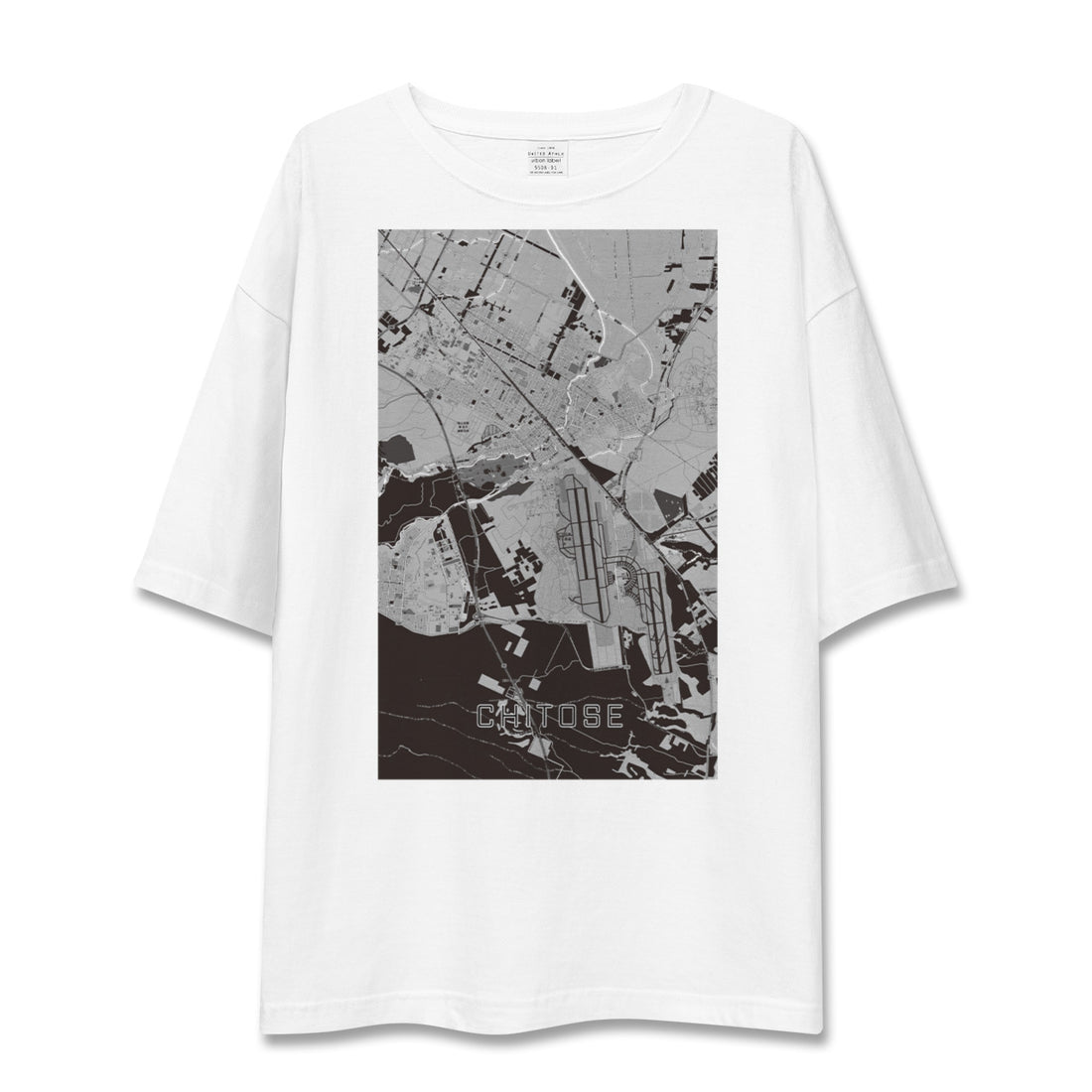 【千歳(北海道)】地図柄ビッグシルエットTシャツ