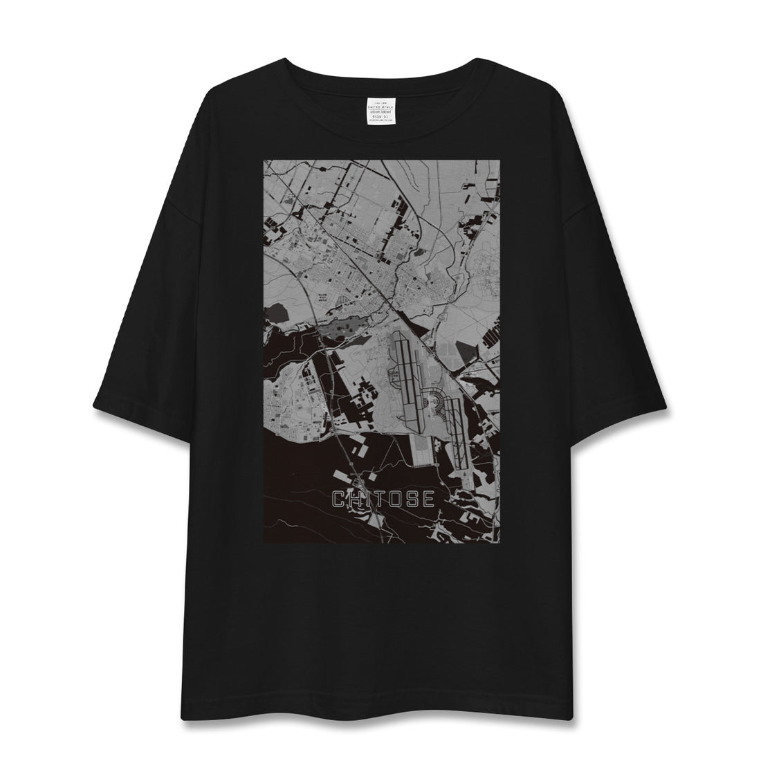 【千歳(北海道)】地図柄ビッグシルエットTシャツ