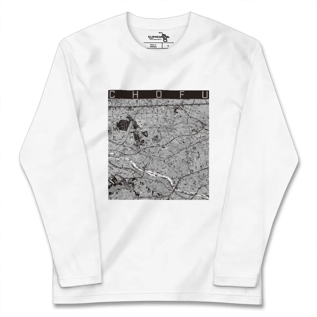 【調布2（東京都）】地図柄ロングスリーブTシャツ