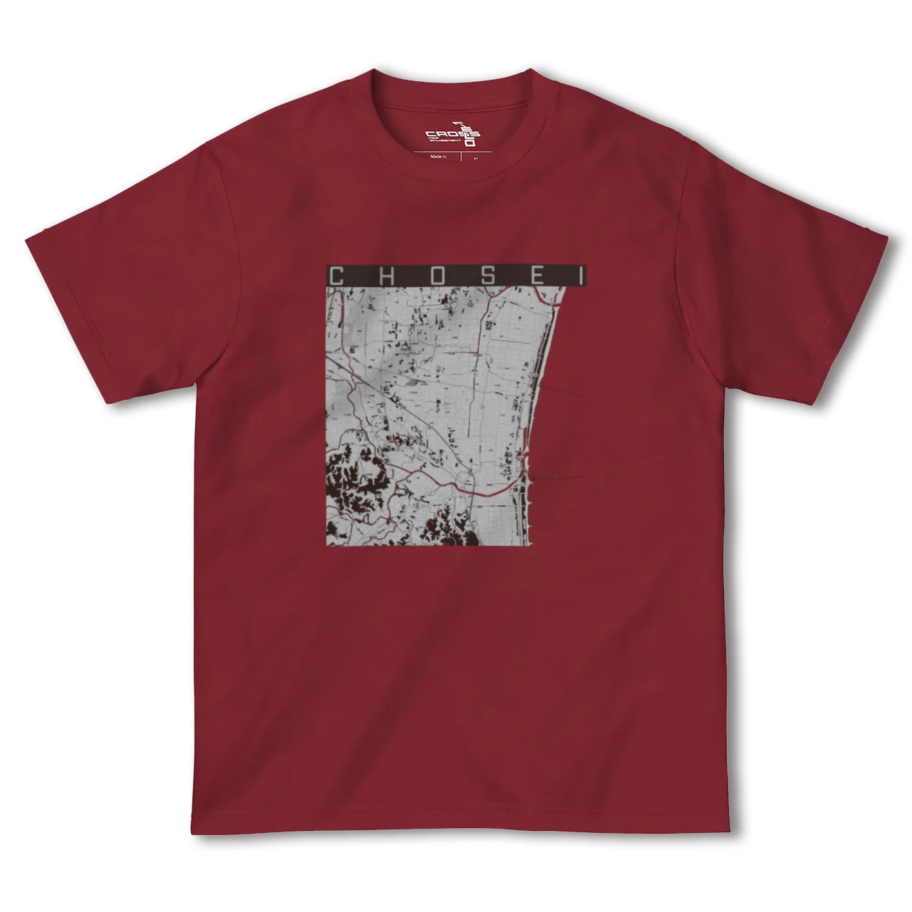 【長生（千葉県）】地図柄ヘビーウェイトTシャツ
