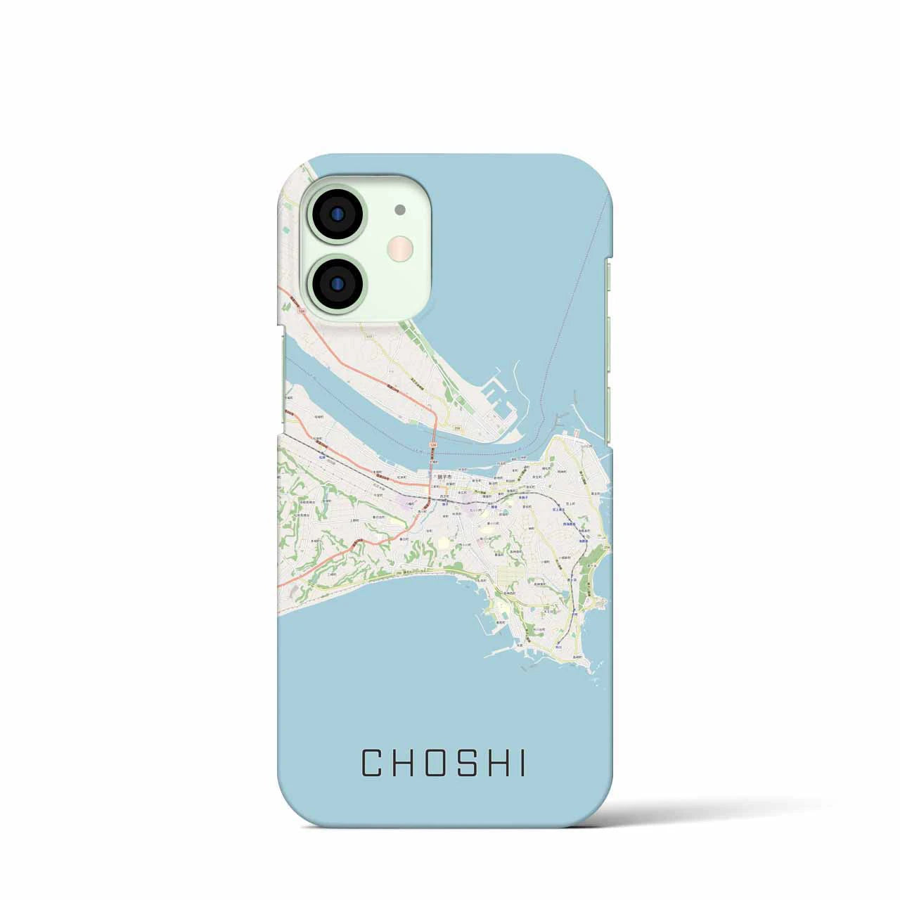 【銚子】地図柄iPhoneケース（バックカバータイプ・ナチュラル）iPhone 12 mini 用