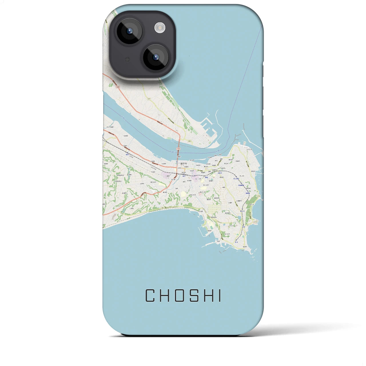 【銚子】地図柄iPhoneケース（バックカバータイプ・ナチュラル）iPhone 14 Plus 用