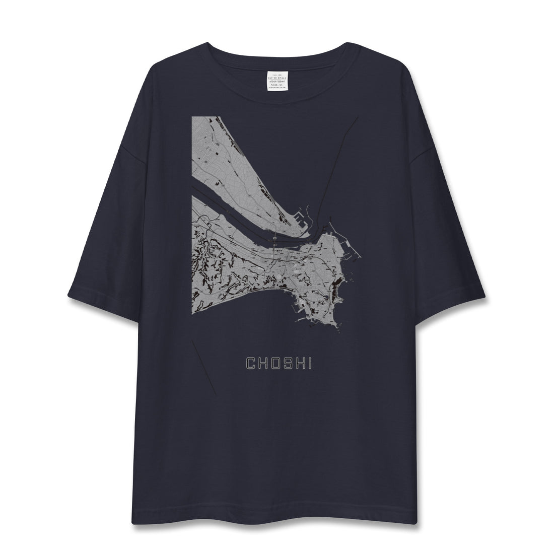 【銚子（千葉県）】地図柄ビッグシルエットTシャツ