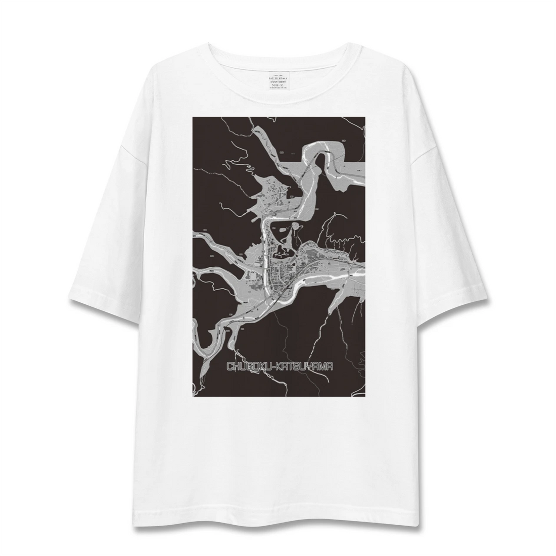 【中国勝山（岡山県）】地図柄ビッグシルエットTシャツ