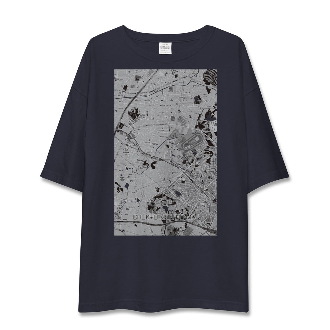 【中京競馬場前（愛知県）】地図柄ビッグシルエットTシャツ