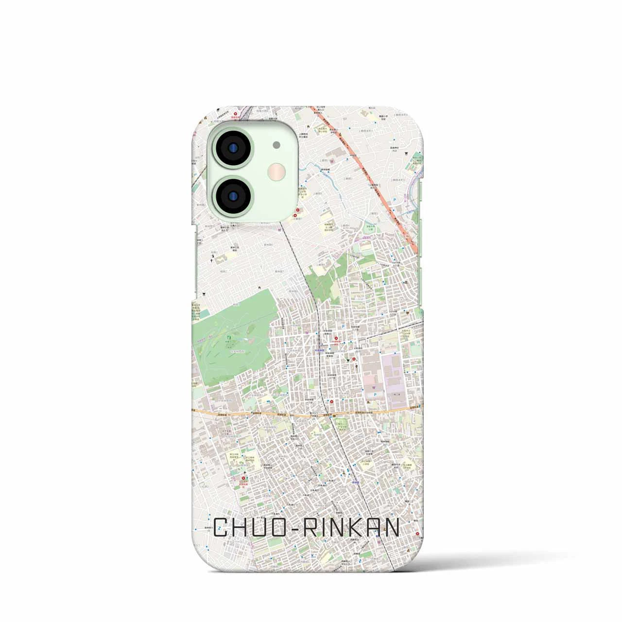 【中央林間】地図柄iPhoneケース（バックカバータイプ・ナチュラル）iPhone 12 mini 用