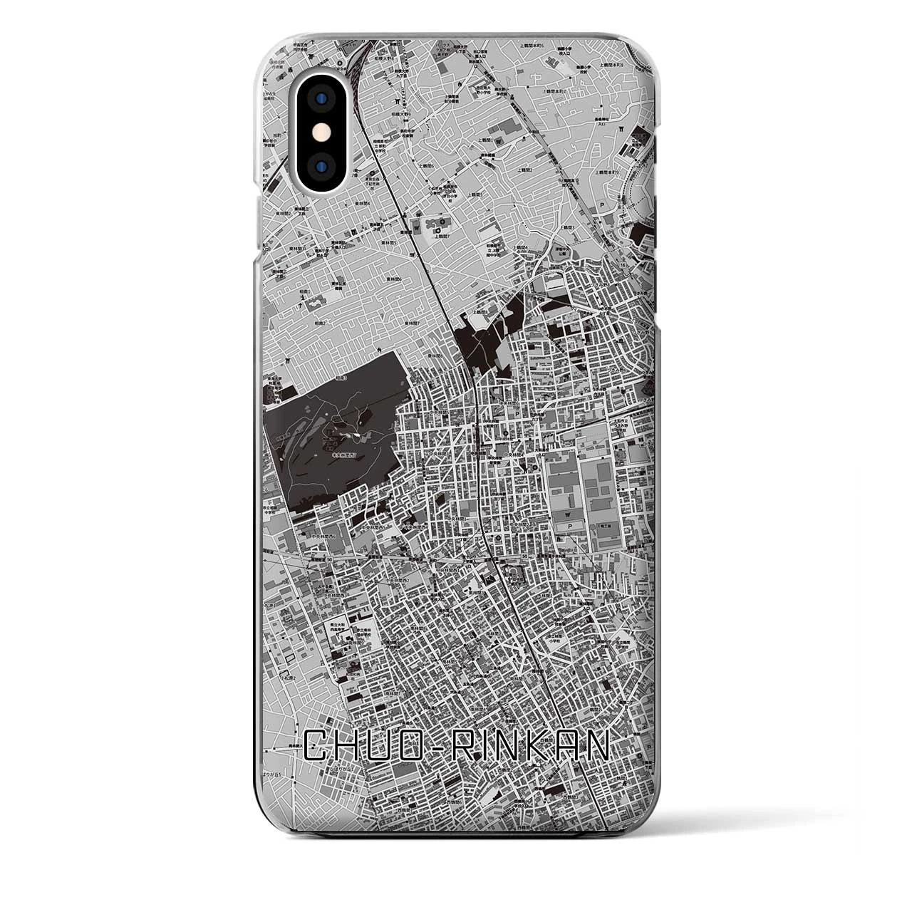 【中央林間】地図柄iPhoneケース（クリアタイプ・モノトーン）iPhone XS Max 用