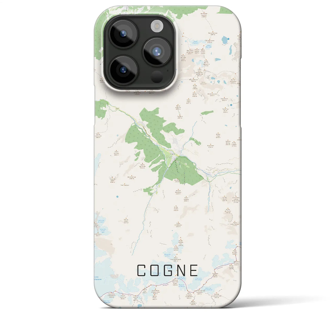 【コーニュ】地図柄iPhoneケース（バックカバータイプ・ナチュラル）iPhone 15 Pro Max 用